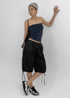 Funel Stripe Slim Tube Top (Built-in Cap)