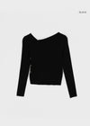 Zdein Button Slit Knit Long Sleeve T-shirt