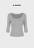[B-BASIC] Standard U-Neck 3/4 Sleeve T-shirt (2SIZE)