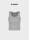 [B-BASIC] Standard U-neck Crop Sleeveless (2SIZE)