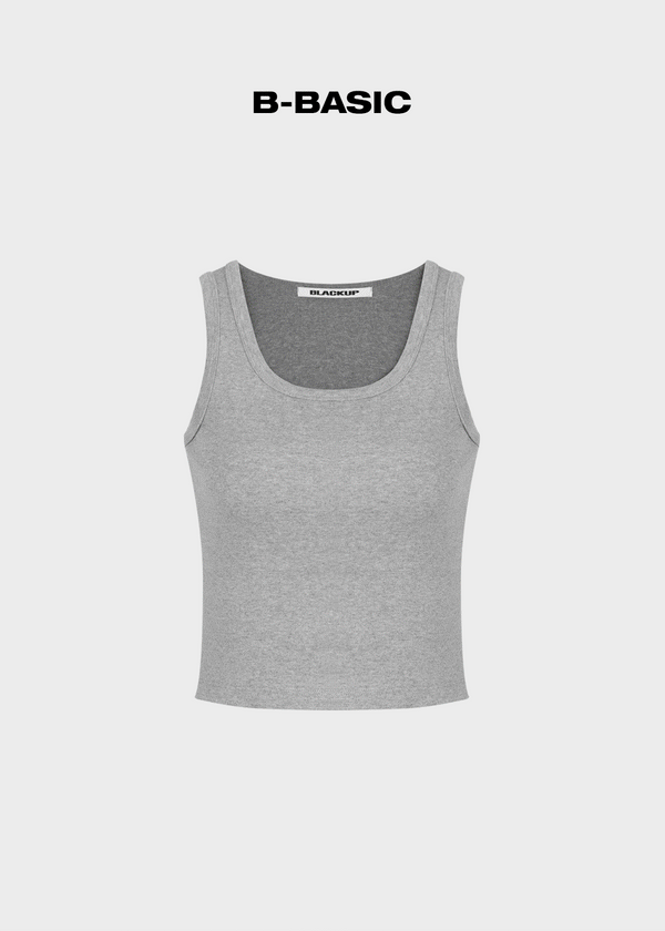 [B-BASIC] Standard U-neck Crop Sleeveless (2SIZE)
