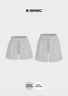 [B-BASIC] Mabigat na Cotton Banding Maikling Pantalon 2URI