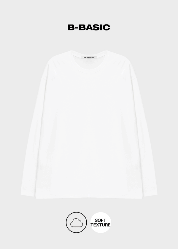 [B-BASIC] Áo thun dài tay oversized cotton cứng