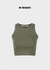 [B-BASIC] เสื้อแขนกุดคอกลมแบบริบสั้น