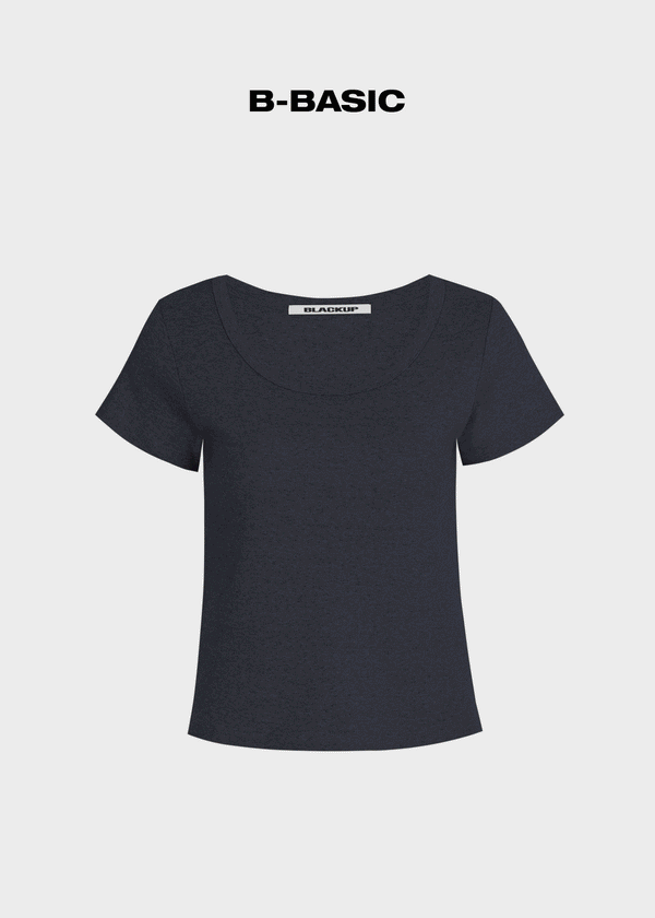 [B-BASIC] Áo thun ngắn tay cổ U tiêu chuẩn (2SIZE)