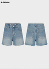 [B-DENIM] CUTTING HALF SHORTS 043