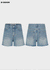 [B-DENIM] CUTTING HALF SHORTS 043