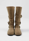 Botas Medias de Suede Plegables Gruntz Buckle