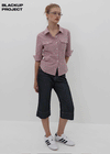 [MADE] Kochan Buckle 3/4 Semi Bootcut Denim Pants