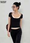 [MADE] Lihi Dot Backless Short Sleeve T-shirt