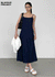 [MADE] Lapel Dot Sleeveless Long Dress