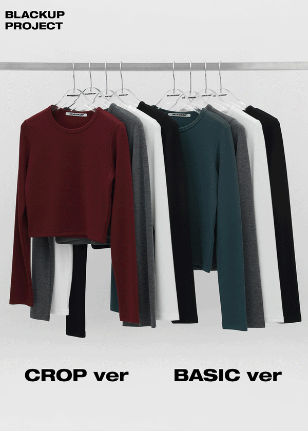 [MADE] Key Off Knit Like Ribbed Long Sleeve T-shirt (2TYPE)
