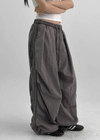 (UNISEX) Jubel Track Pintuck Nylon String Pants