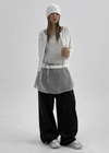 (UNISEX) Weirgen Adjuster Buckle Wide Cotton Pants