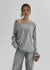 Tenfalling Basic Off Shoulder Long Sleeve T-shirt