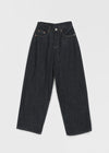 Pantalons larges en denim brut sans plumes