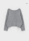 Butting Loose Fit Boat Neck Wool Knit