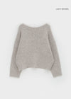 Butting Loose Fit Boat Neck Wool Knit