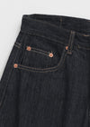 Pantalons larges en denim brut sans plumes