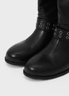 Timena Buckle Leather Middle Boots