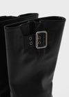 Timena Buckle Leather Middle Boots