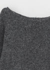 Butting Loose Fit Boat Neck Wool Knit