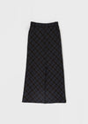 These Check Long Skirt