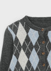 Huk Round Argyle Knit Cardigan