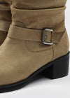 Mater Buckle Shirring Mid Boots