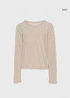 Missot Layered Tencel Long Sleeve Tee (30% Wool)