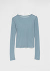 Missot Layered Tencel Long Sleeve Tee (30% Wool)