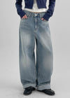 Pantalons en denim large Lumkin Washing Bijo