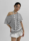 Temoni Number Off-Shoulder Tee