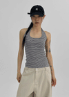 Decohi Stripe Halter Tank