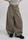 Fulton Back Pocket Balloon Wide Cotton Pants
