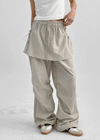 Pnil Nylon Two Way Skirt Pants