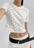 Kongking Dot Crop Short Sleeve Tee