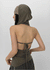 Mania Ribbon Backless Hooded Sleeveless Top