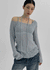 Dalki Off-Shoulder Loose Summer Knit (Belt Set)