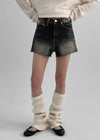 Feduff Cutting Denim Short Pants