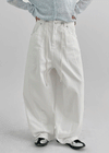 Poje String Carpenter Balloon Cotton Pants